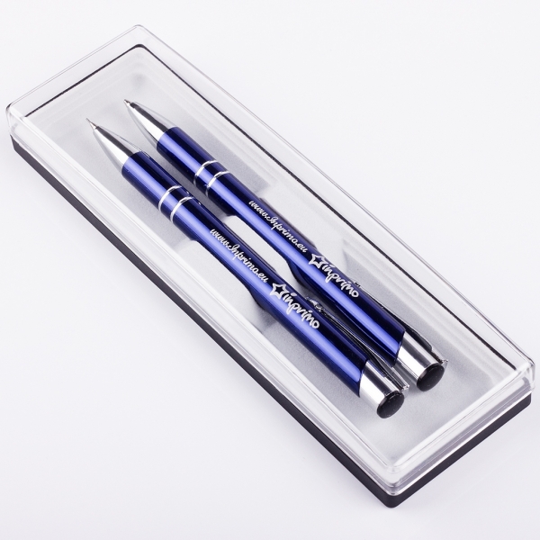 Zestaw Cosmo 2-elementowy z grawerem (długopis + ołówek)